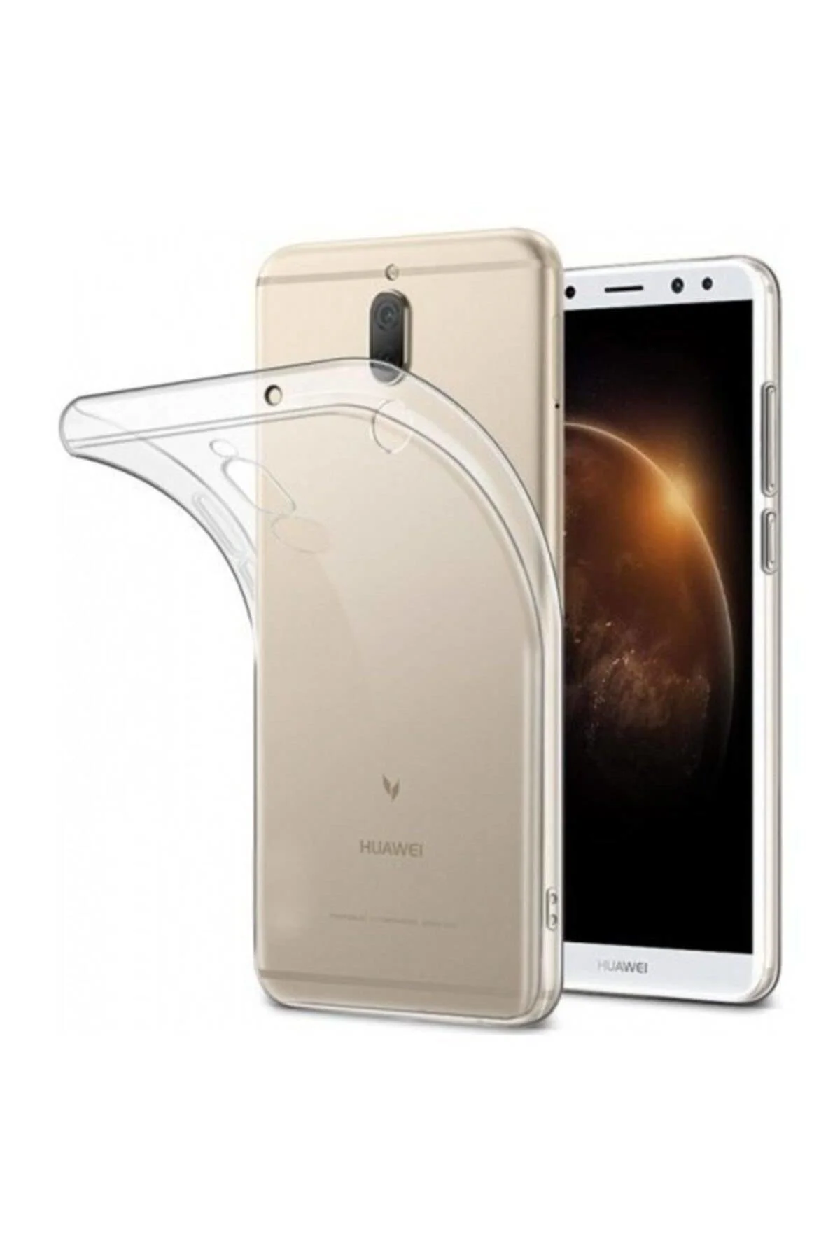 Huawei Mate 10 Lite Premium Silikon Kılıf Şeffaf