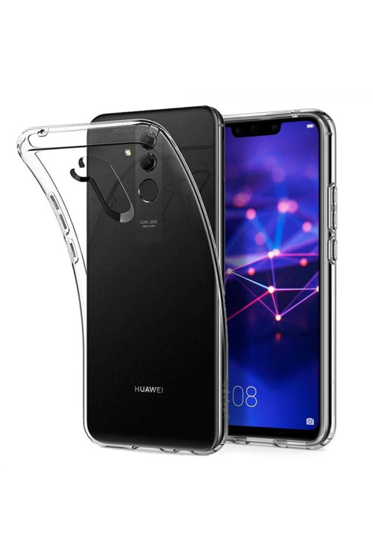 Huawei Mate 20 Lite Ultra İnce Silikon Kılıf Şeffaf