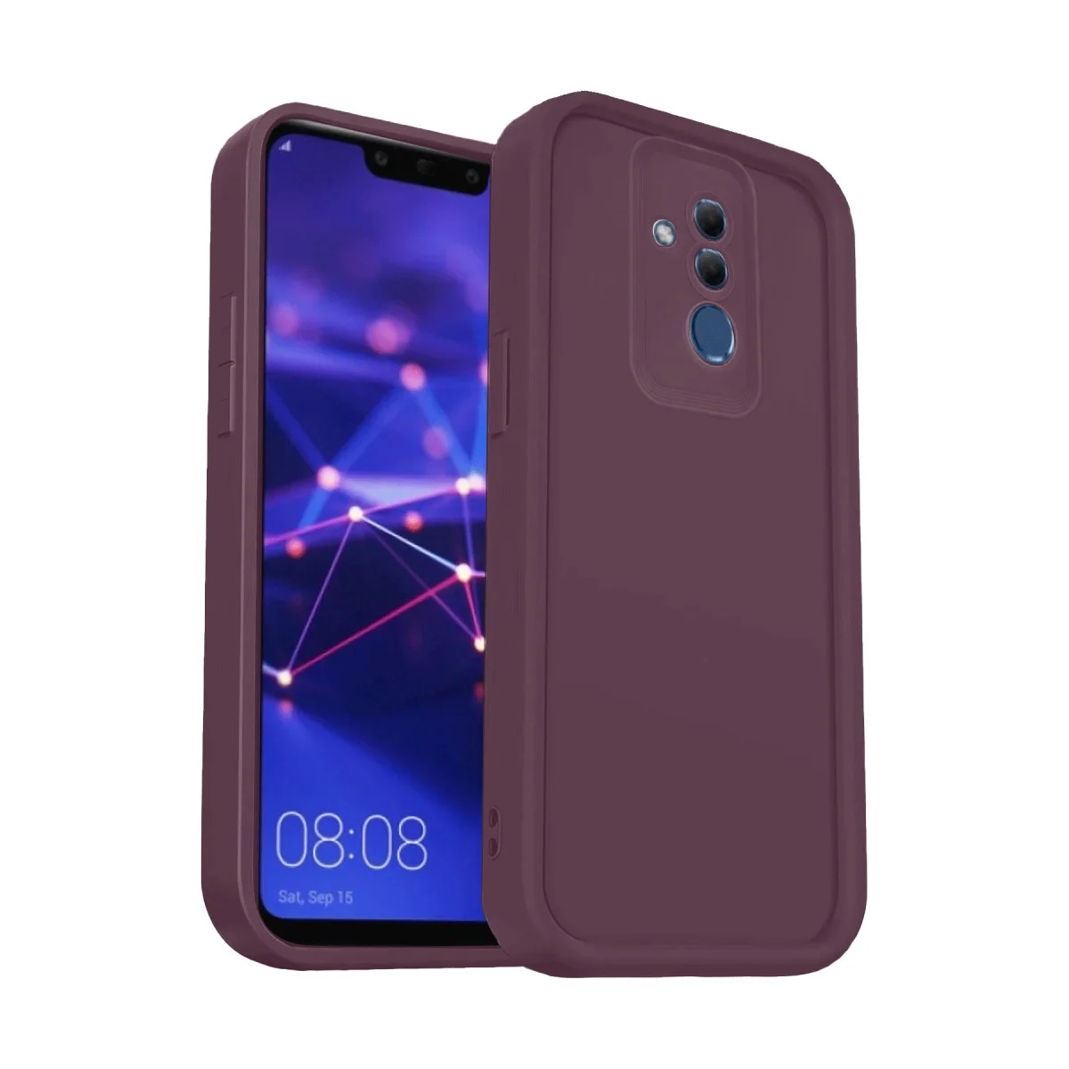 Huawei Mate 20 Lite Kılıf Viera Silikon - Mürdüm Huawei Mate 20 Lite Kılıf Viera Silikon - Mürdüm