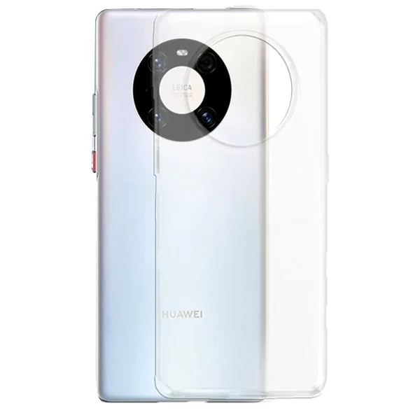 Huawei Mate 40 Pro Şeffaf Kamera Korumalı Silikon Kılıf - Darbeye Dayanıklı