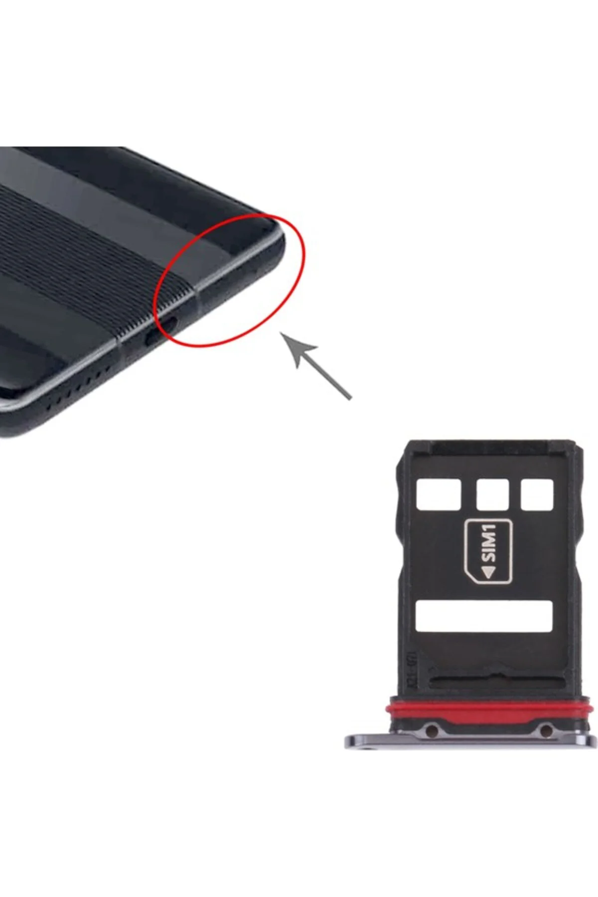 Huawei Mate 40  Tasarımı Için Sım + Nm Kart Tepsisi Sarı