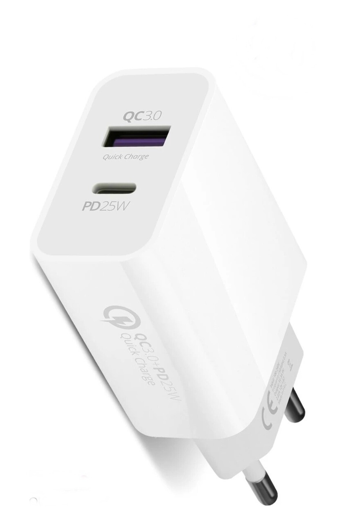 Huawei Mate 9 İle Uyumlu 25W Type C - QC 3.0 Şarj Adaotörü HW25
