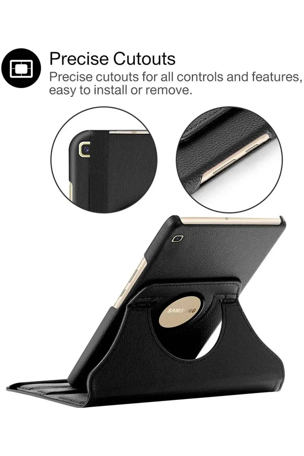 Huawei MatePad T8 8'' Deri Kapaklı 360 Kılıf Mor