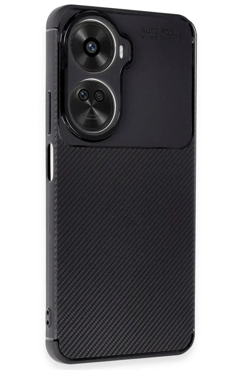 Huawei Nova 12 SE Kılıf Auto Focus Karbon Kapak - Siyah Huawei Nova 12 SE Kılıf Auto Focus Karbon Kapak - Siyah