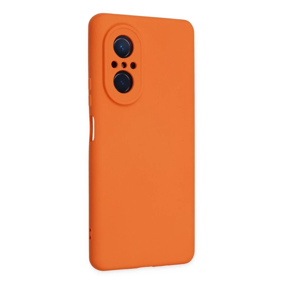 Huawei Nova 9 SE Kılıf Nano içi Kadife Silikon - Turuncu Huawei Nova 9 SE Kılıf Nano içi Kadife Silikon - Turuncu