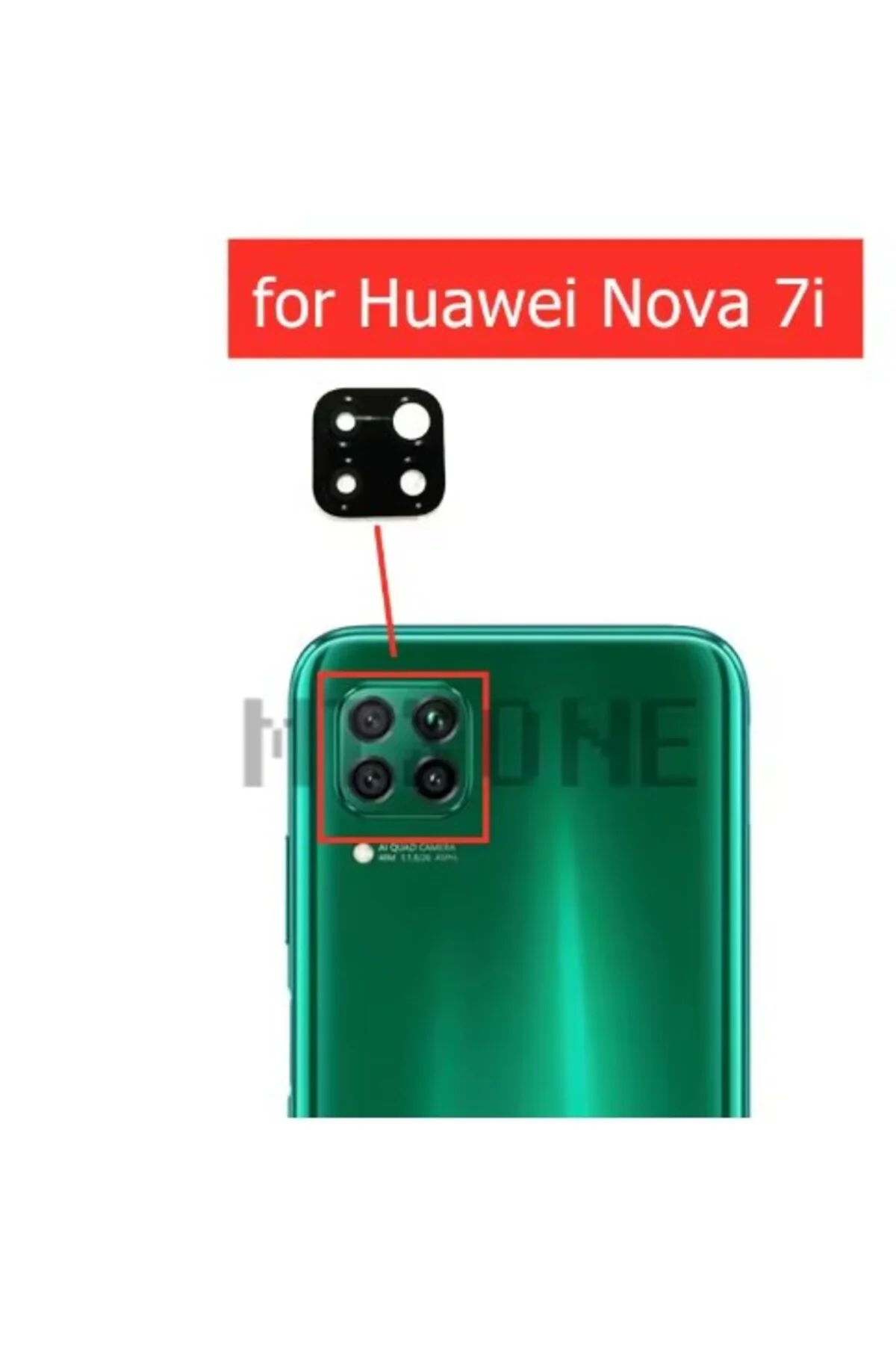 Huawei Nova için 7i arka kamera cam Lens arka kamera cam