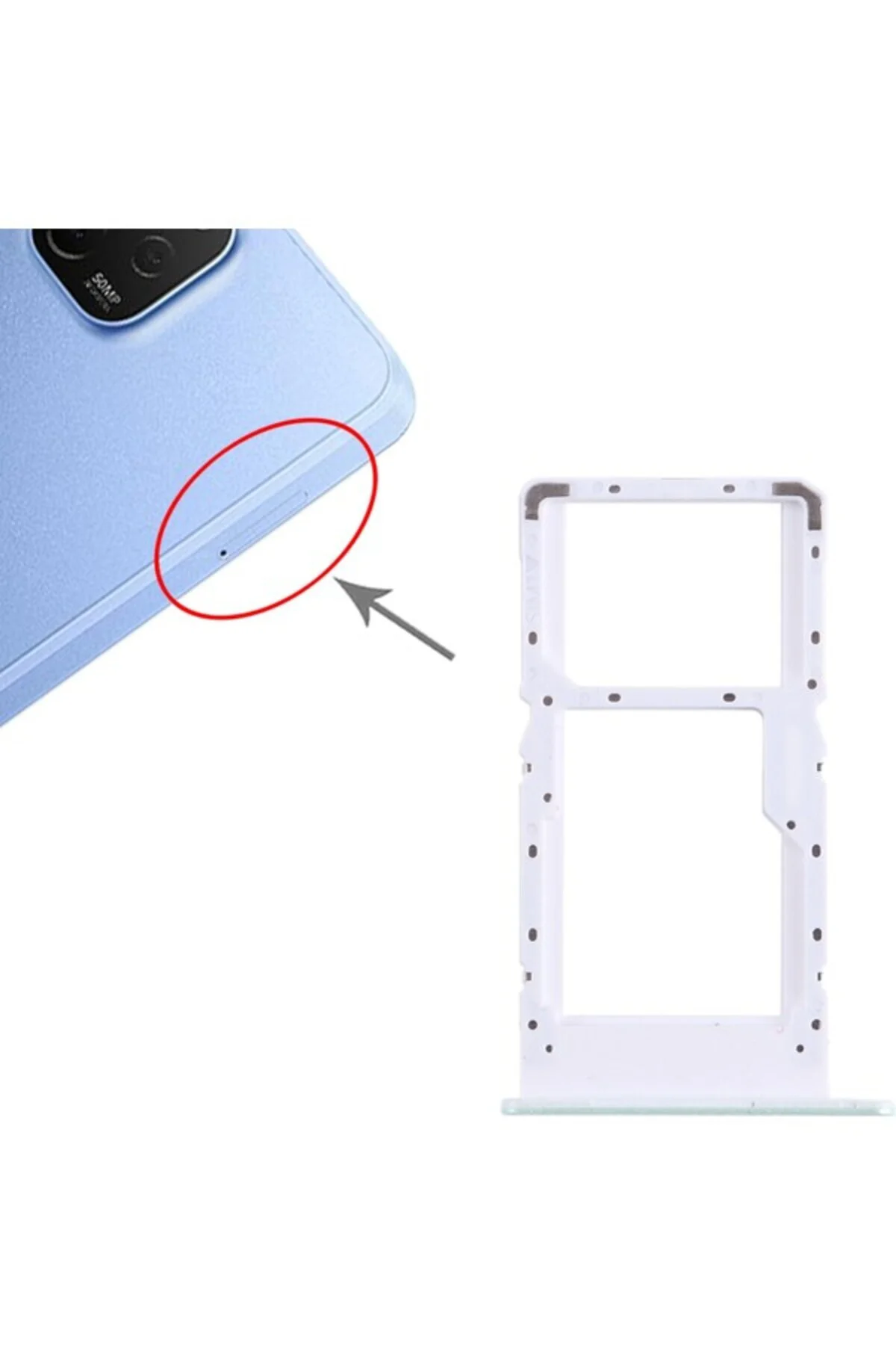 Huawei Nova Y61 Sım + Sım / Mikro Sd Kart Tepsisi Için Yeşil