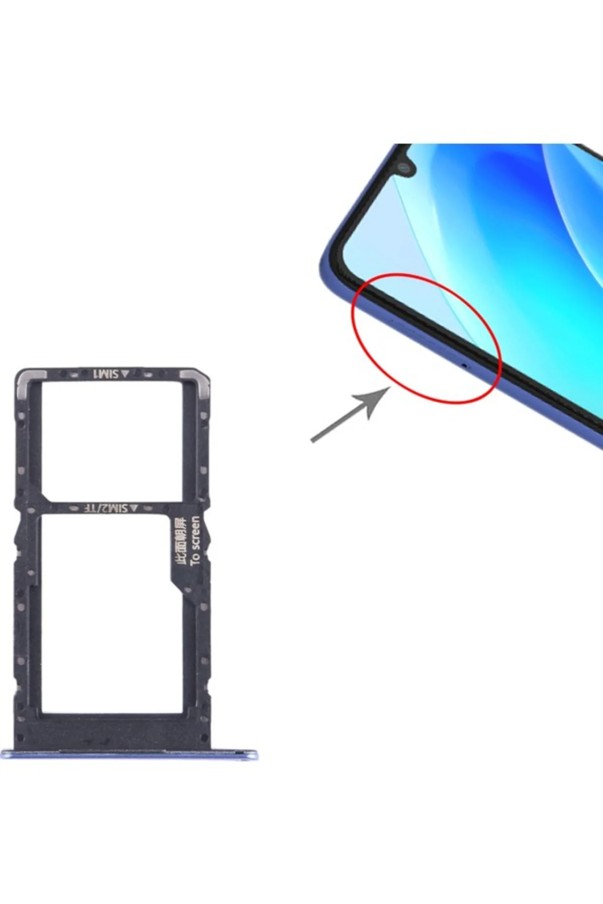Huawei Nova Y70 Için Sım + Sım / Mikro Sd Kart Tepsisi Beyaz