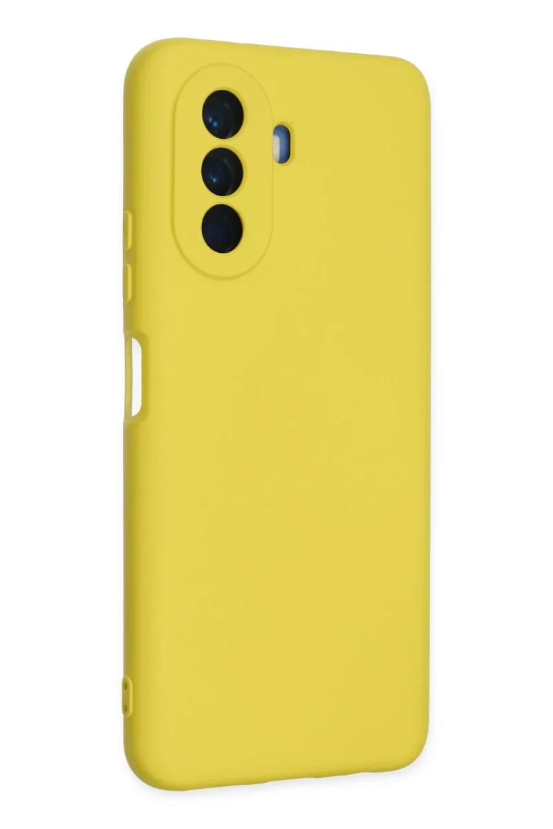 Huawei Nova Y70 Kılıf Nano içi Kadife Silikon - Sarı