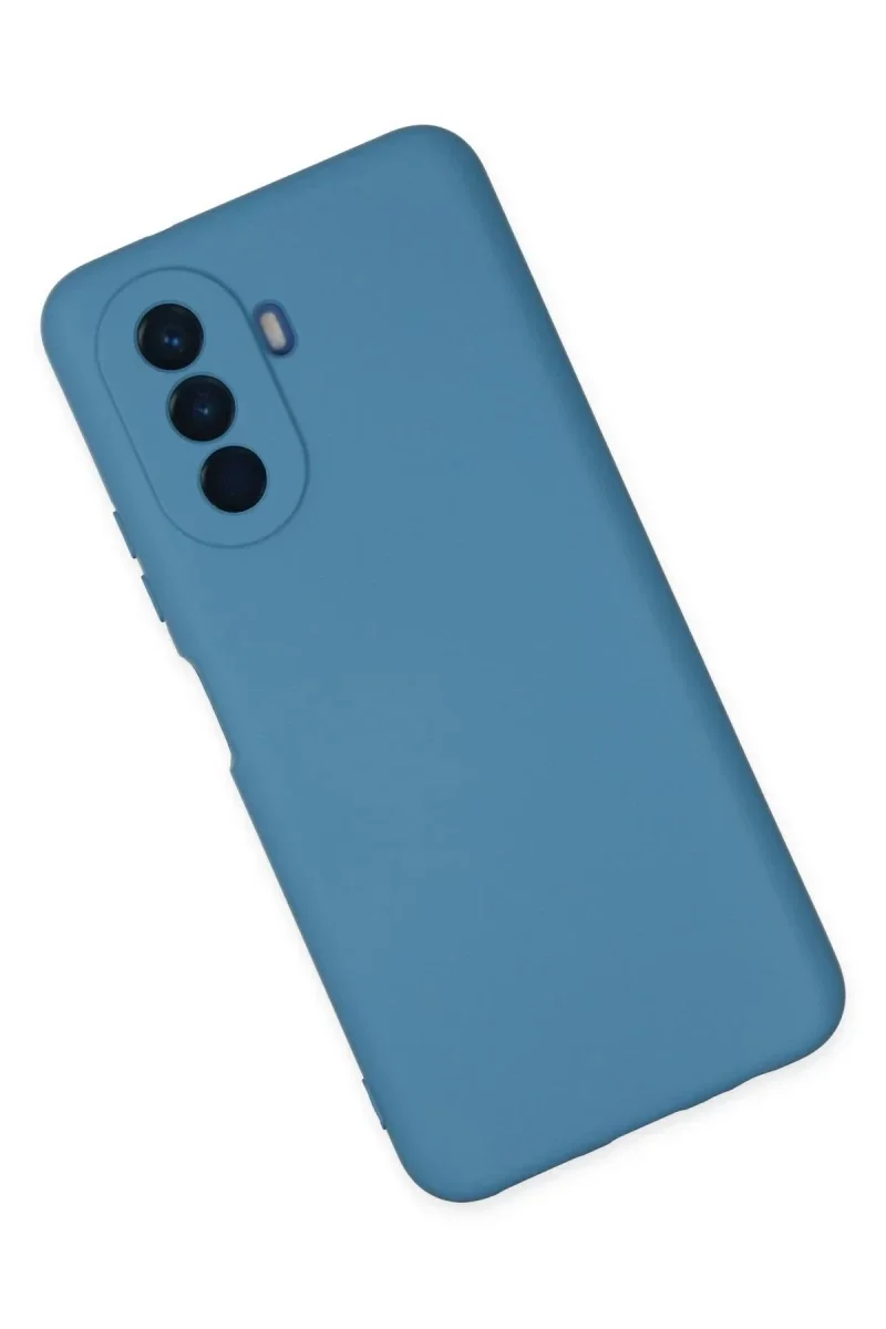 Huawei Nova Y70 Kılıf Nano içi Kadife Silikon - Mavi Huawei Nova Y70 Kılıf Nano içi Kadife Silikon - Mavi