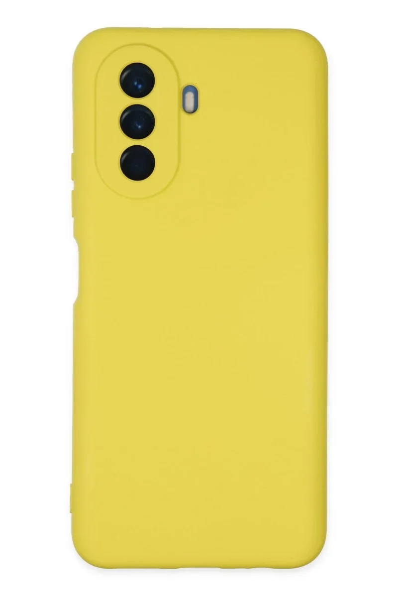 Huawei Nova Y70 Kılıf Nano içi Kadife Silikon - Sarı