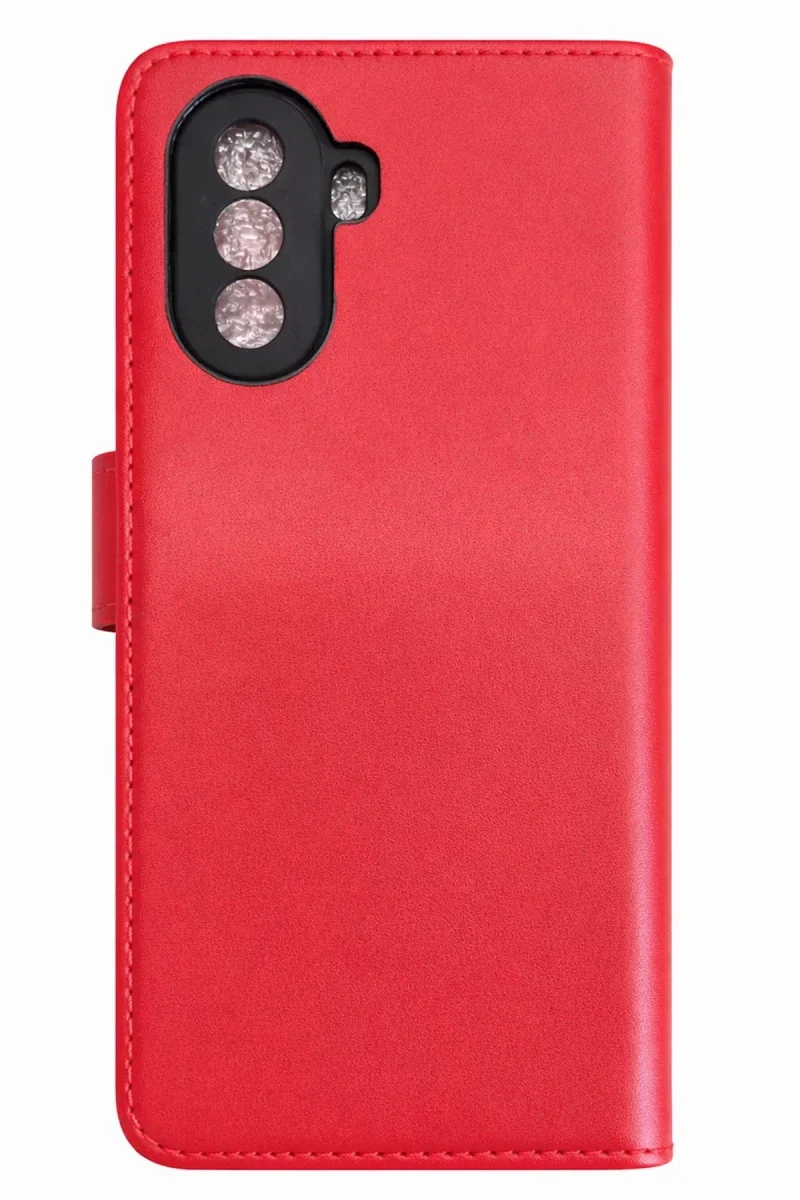 Huawei Nova Y70 Trend S Plus Kapaklı Kılıf - Kırmızı Huawei Nova Y70 Trend S Plus Kapaklı Kılıf - Kırmızı