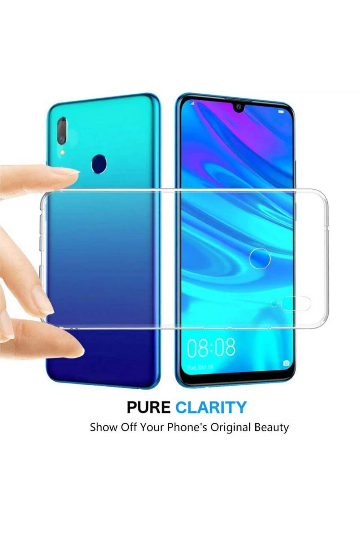 Huawei P Smart 2019 Ultra İnce Silikon Kılıf Şeffaf