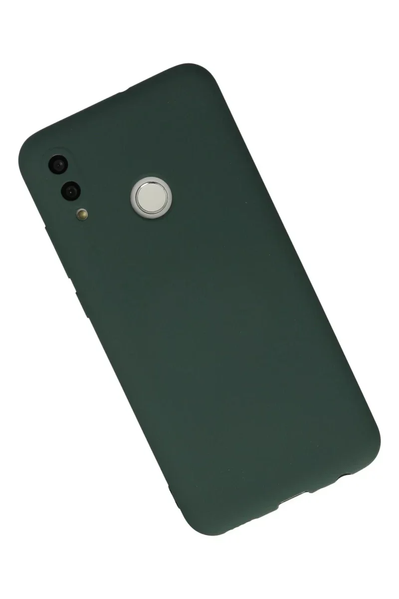 Huawei P Smart 2019 Kılıf Nano içi Kadife Silikon - Koyu Yeşil
