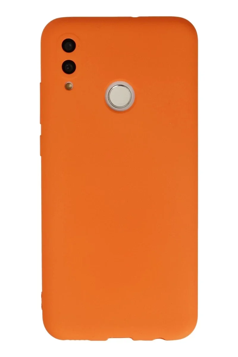 Huawei P Smart 2019 Kılıf Nano içi Kadife Silikon - Turuncu Huawei P Smart 2019 Kılıf Nano içi Kadife Silikon - Turuncu
