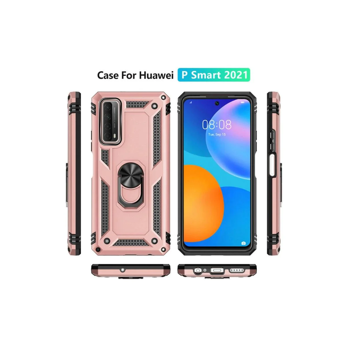 Huawei P Smart 2021 ile Uyumlu Sofya Yüzüklü Silikon Kılıf - Rose Fiyatı, Yorumları ve Özellikleri