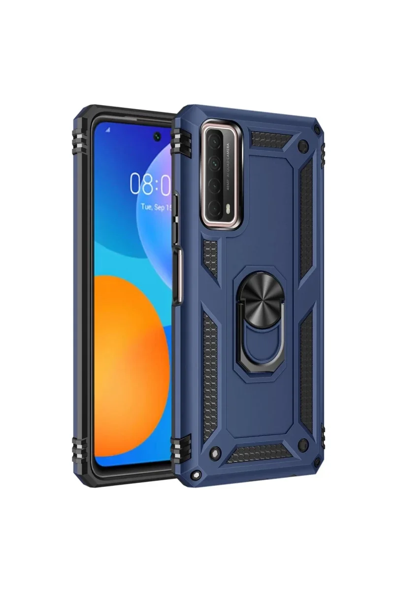 Huawei P Smart 2021 Kılıf Sofya Yüzüklü Silikon Kapak - Lacivert Fiyatı, Yorumları ve Özellikleri