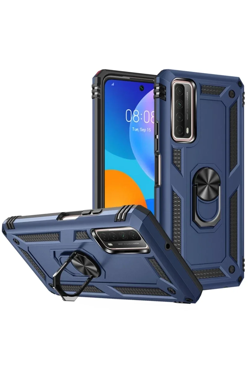Huawei P Smart 2021 Kılıf Sofya Yüzüklü Silikon Kapak - Lacivert Fiyatı, Yorumları ve Özellikleri