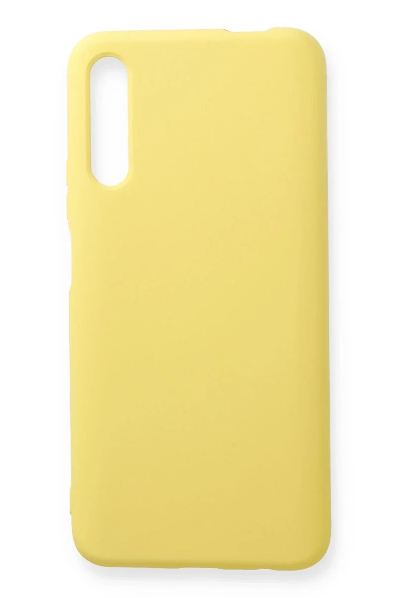 Huawei P Smart Pro / Y9S Kılıf Nano içi Kadife Silikon - Sarı Huawei P Smart Pro / Y9S Kılıf Nano içi Kadife Silikon - Sarı