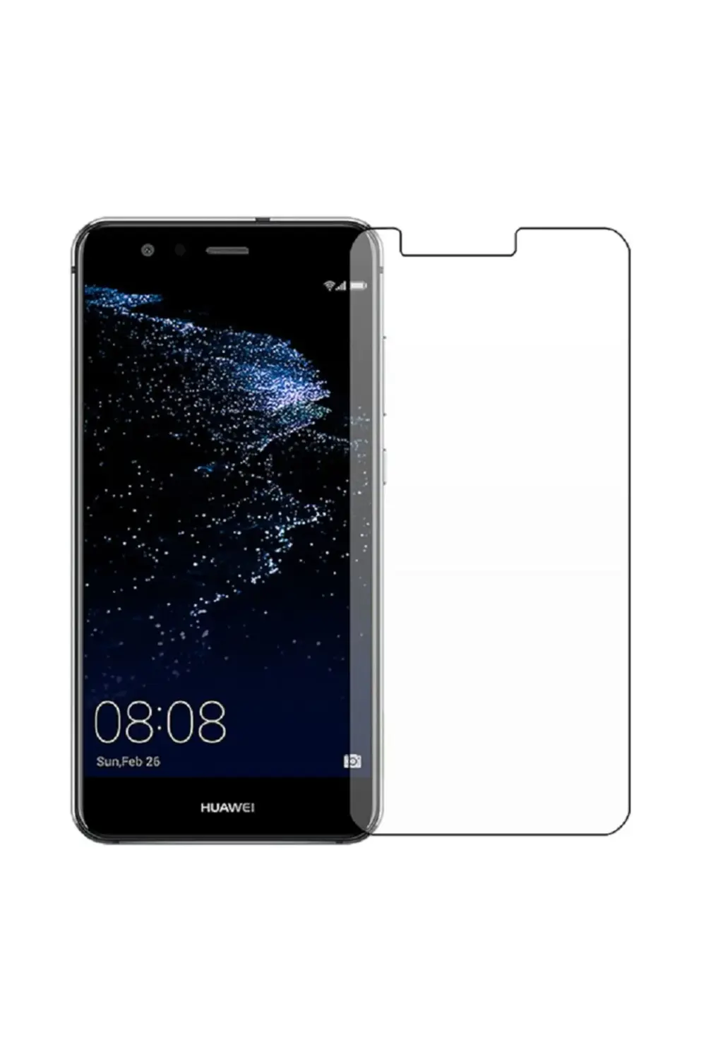 Huawei P10 Lite Ekran Koruyucu Kısa Temperli Esnek Nano Bükülebil