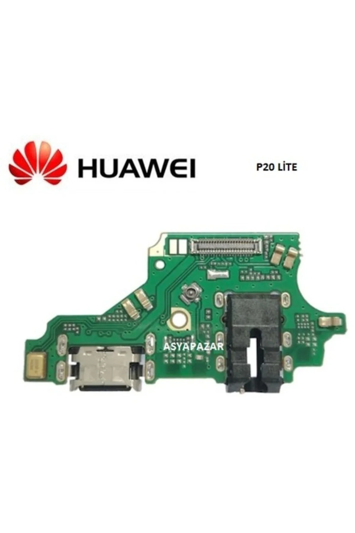 Huawei P20 Lite Şarj Soket Mikrofon Kulaklık Bordu