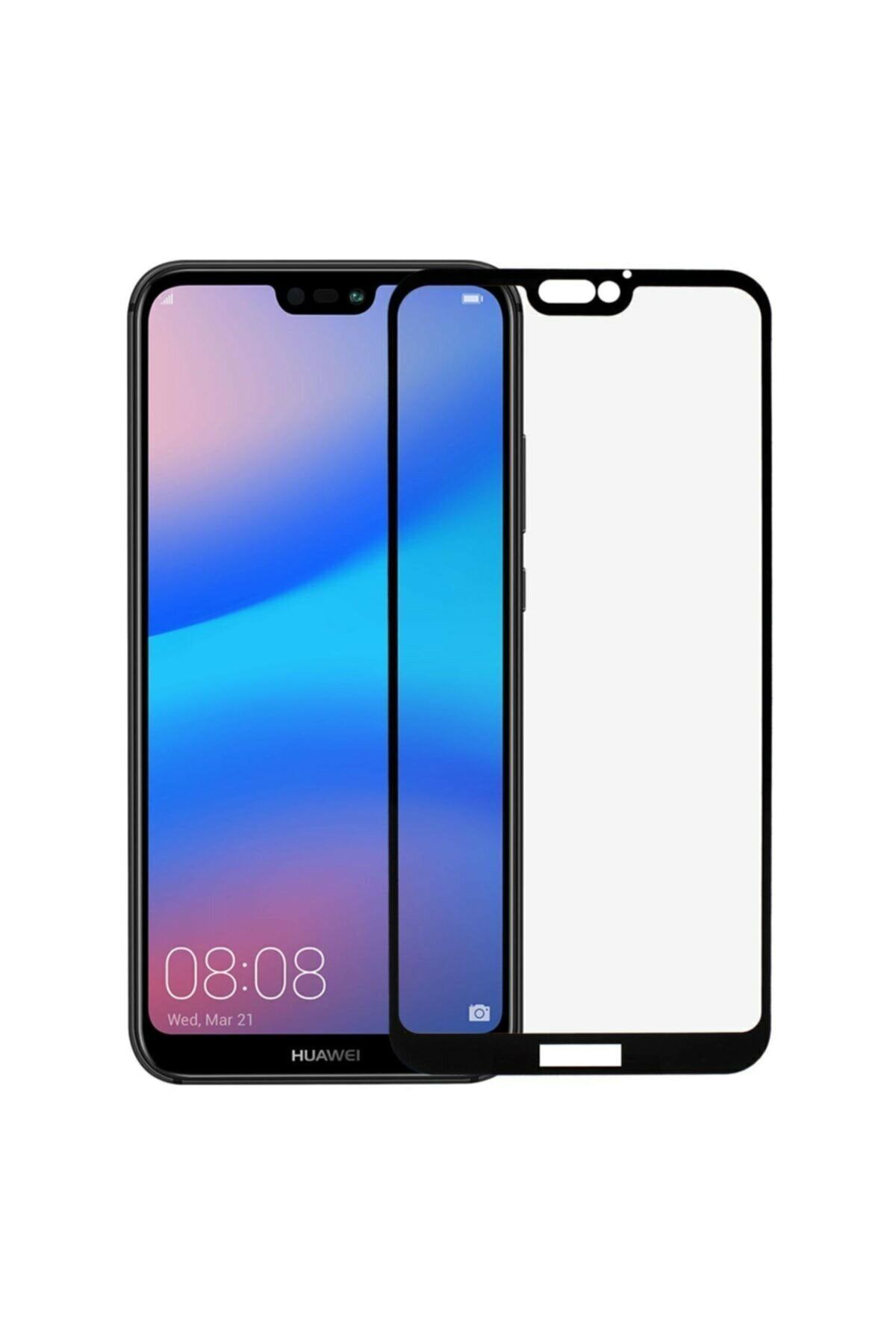 Huawei P20 Lite Uyumlu Siyah Seramik Nano Ekran Koruyucu Tam Kapl