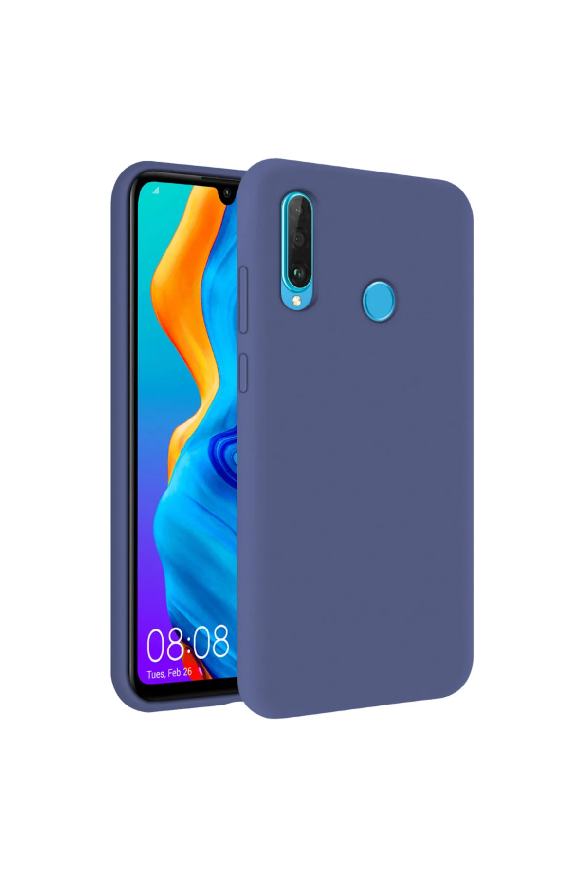 Huawei P30 Lite İnce Mat Silikon Kılıf Lacivert