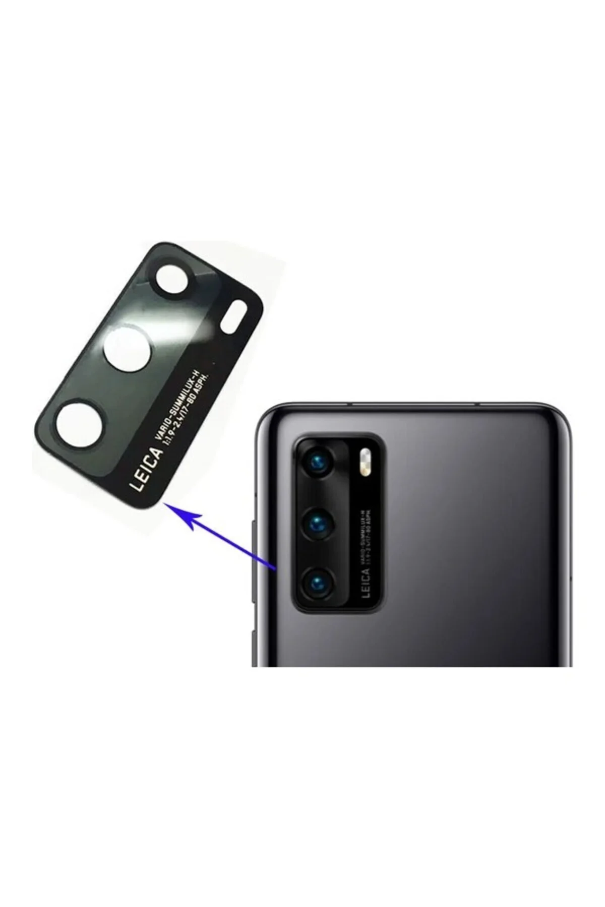 Huawei P40 Arka Kamera Camı Lens Yapışkanlı