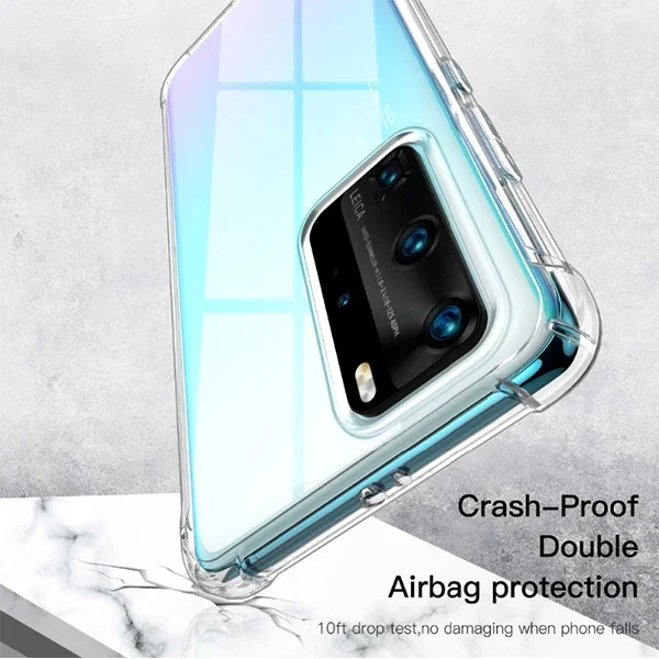 Huawei P40 Darbe Emici Silikon Kılıf - Anti Drop Koruma
