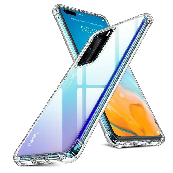 Huawei P40 Darbe Emici Silikon Kılıf - Anti Drop Koruma