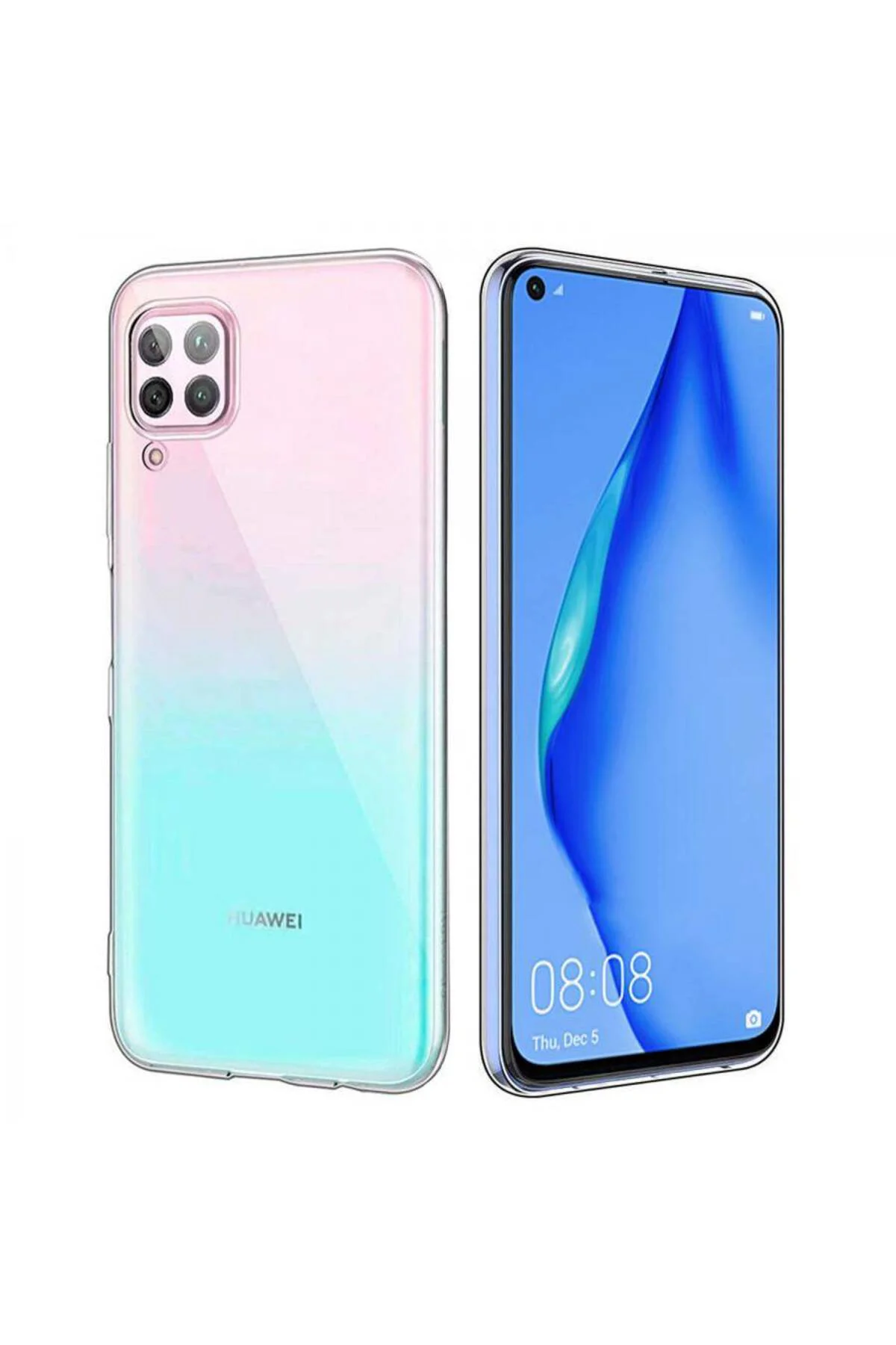 Huawei P40 Lite 2.0 MM Korumalı Silikon Kılıf Şeffaf