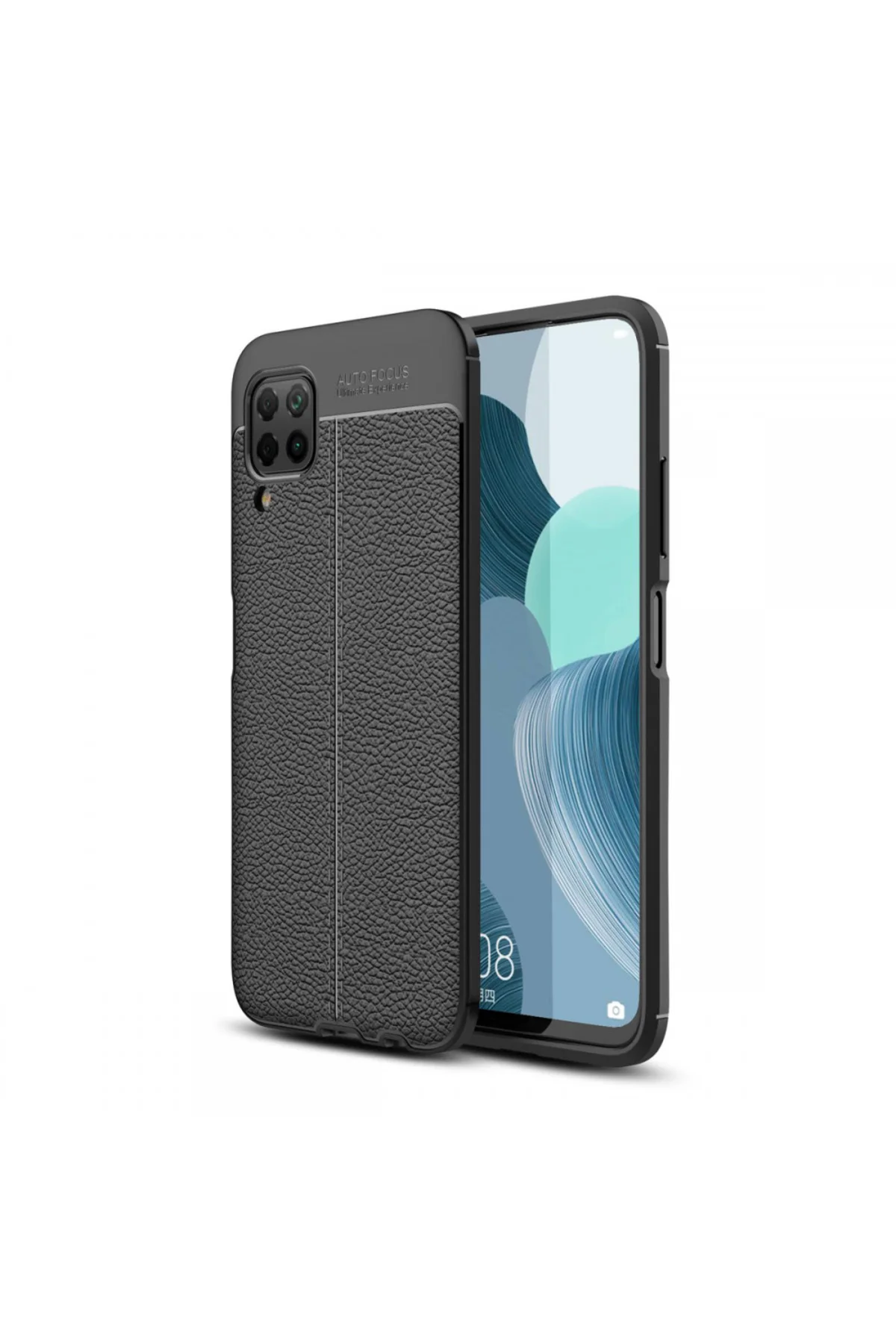Huawei P40 Lite Deri Görünümlü Silikon Kırmızı