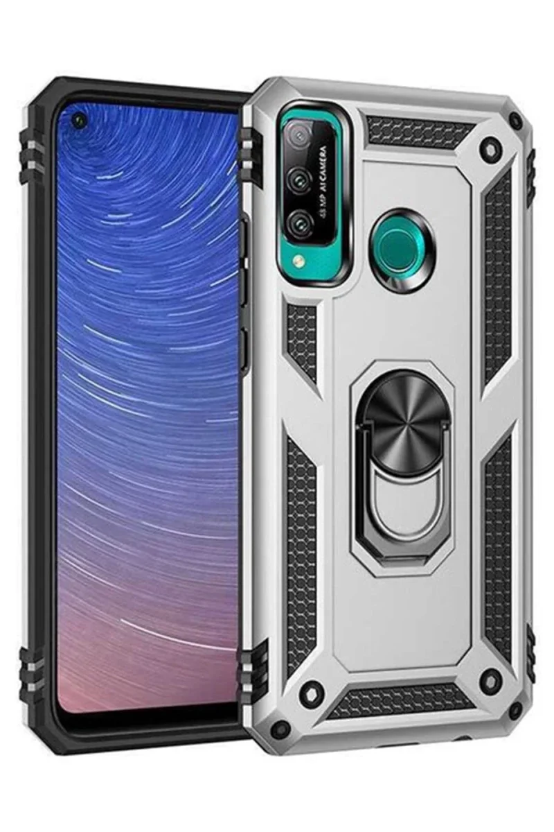 Huawei P40 Lite E Kılıf Sofya Yüzüklü Silikon Kapak - Gümüş Fiyatı, Yorumları ve Özellikleri