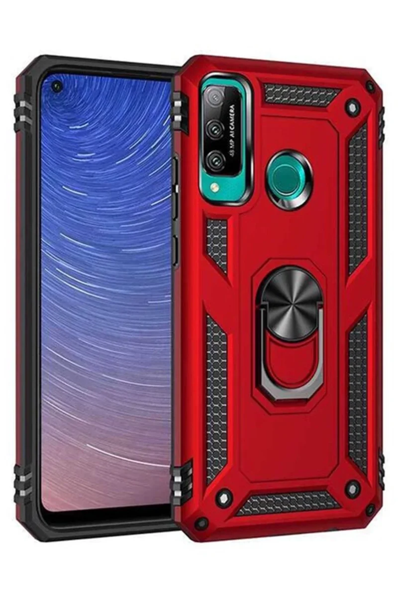 Huawei P40 Lite E Kılıf Sofya Yüzüklü Silikon Kapak - Kırmızı Fiyatı, Yorumları ve Özellikleri