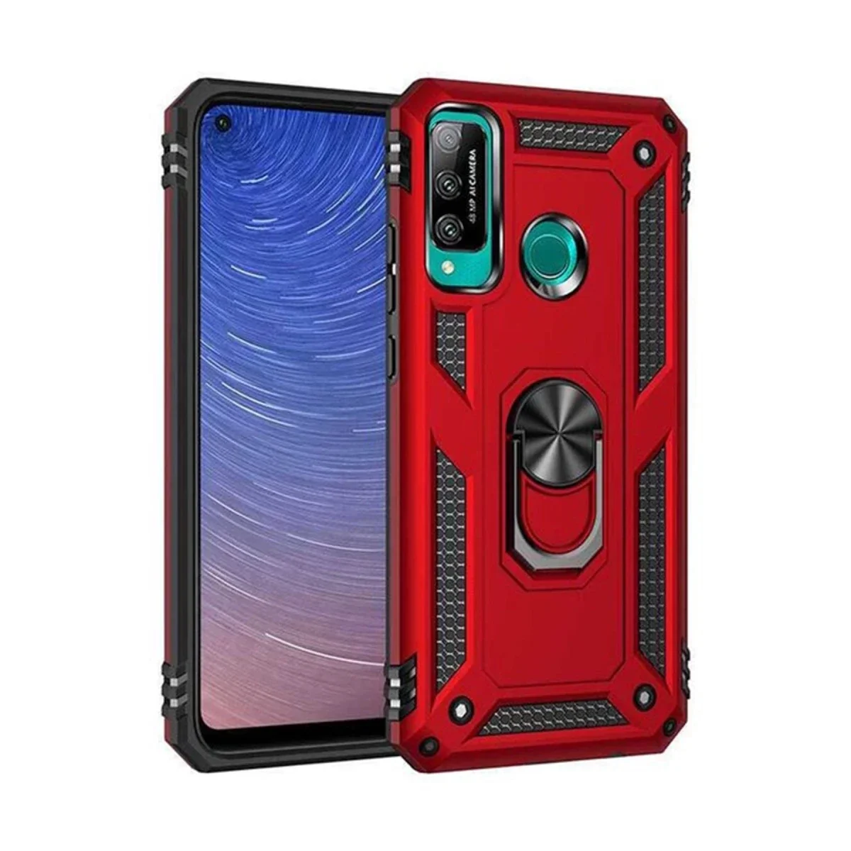 Huawei P40 Lite E Kılıf Sofya Yüzüklü Silikon Kapak - Kırmızı Fiyatı, Yorumları ve Özellikleri