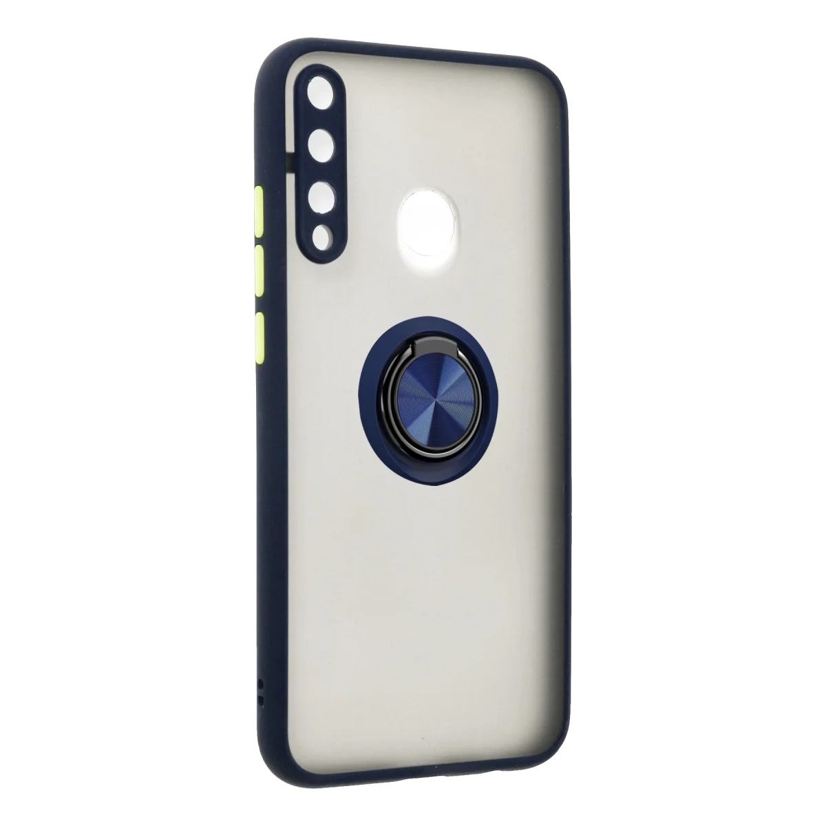 Huawei P40 Lite E Montreal Yüzüklü Silikon Kapak - Lacivert Huawei P40 Lite E Montreal Yüzüklü Silikon Kapak - Lacivert
