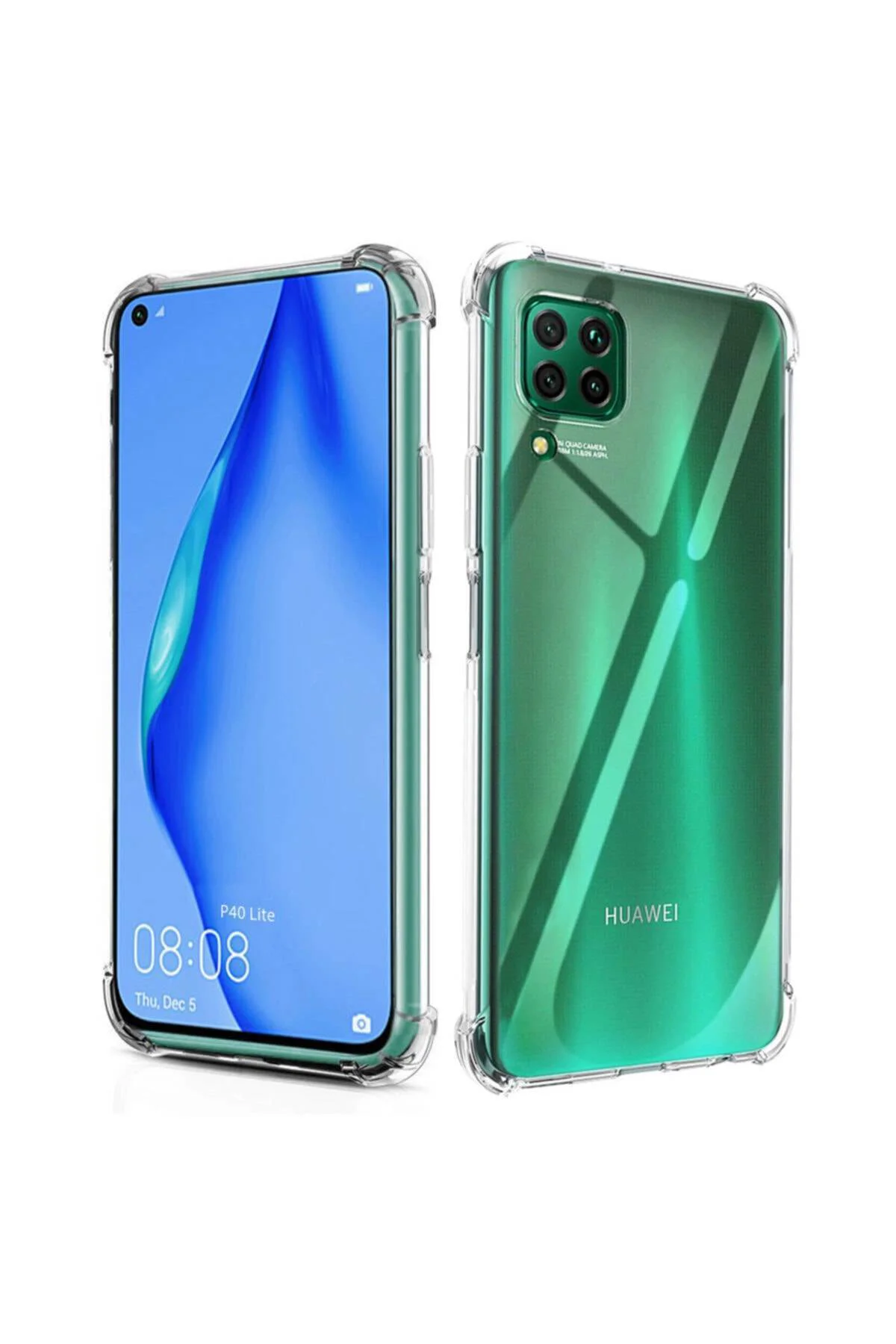Huawei P40 Lite Şeffaf Tank Silikon Kapak