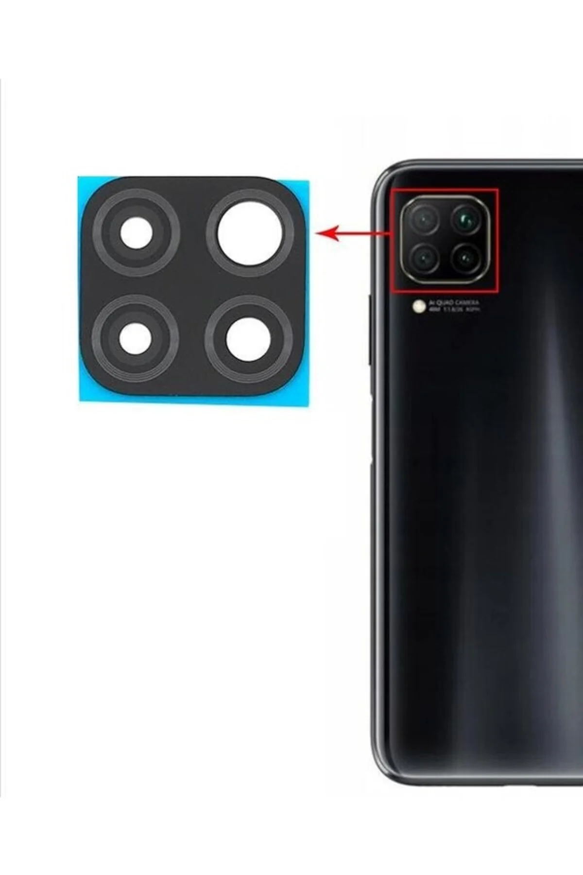Huawei P40 Lite Uyumlu Kamera Lensi Camı JNY-L21A JNY-L01A JNY-L2