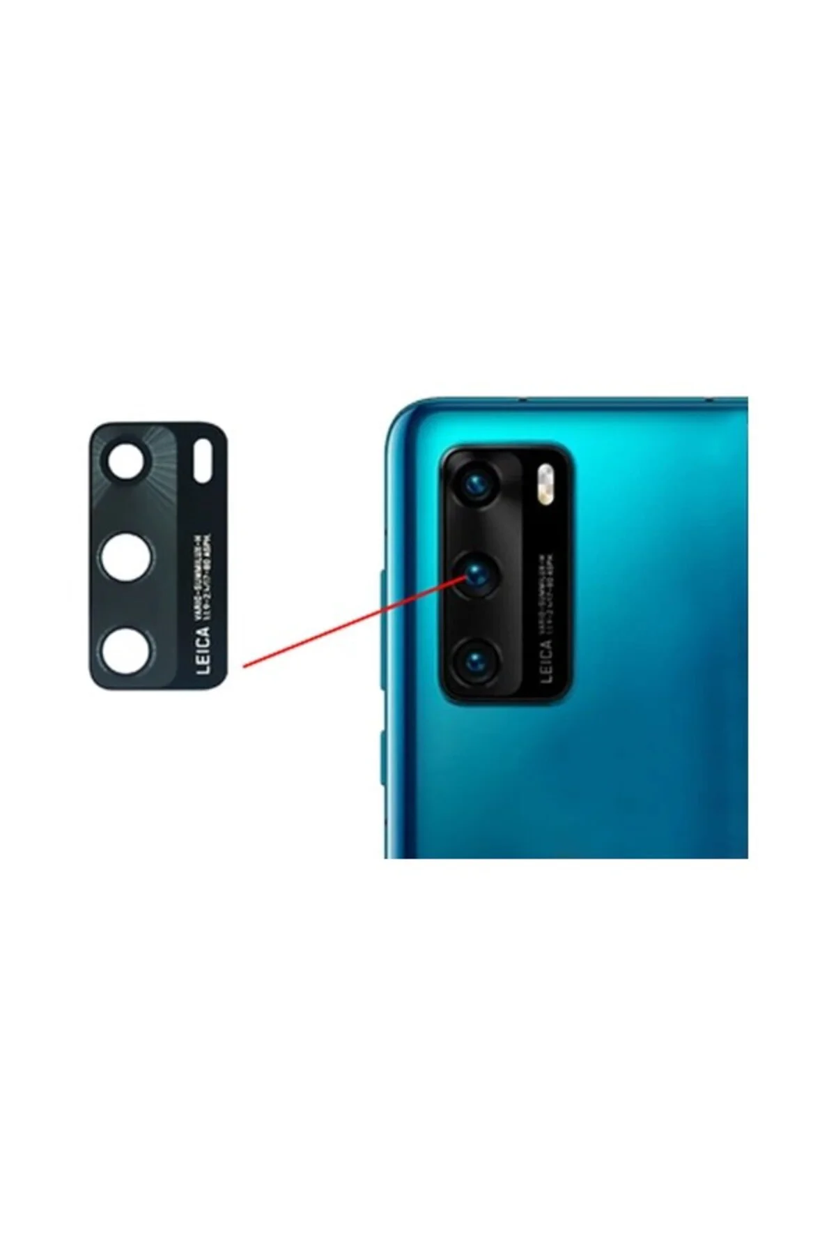 Huawei P40 Pro Arka Kamera Camı Lens Yapışkanlı