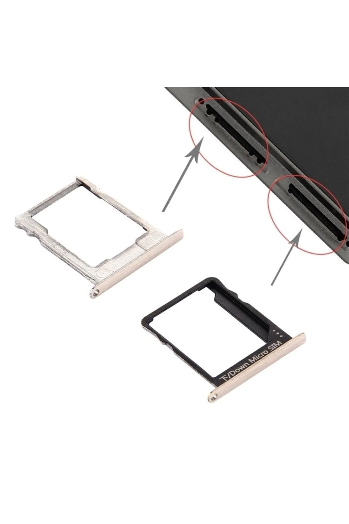 Huawei P8 Sim Ve Hafıza Kart Tepsisi Gold - Gra-l09