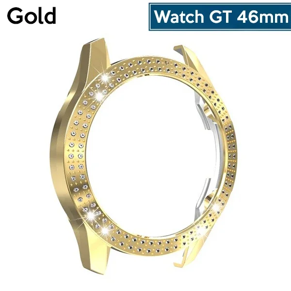 Huawei Watch GT2 46 mm Diamond Bumper Kılıf - Taş İşlemeli Parlak Koruyucu Çerçeve