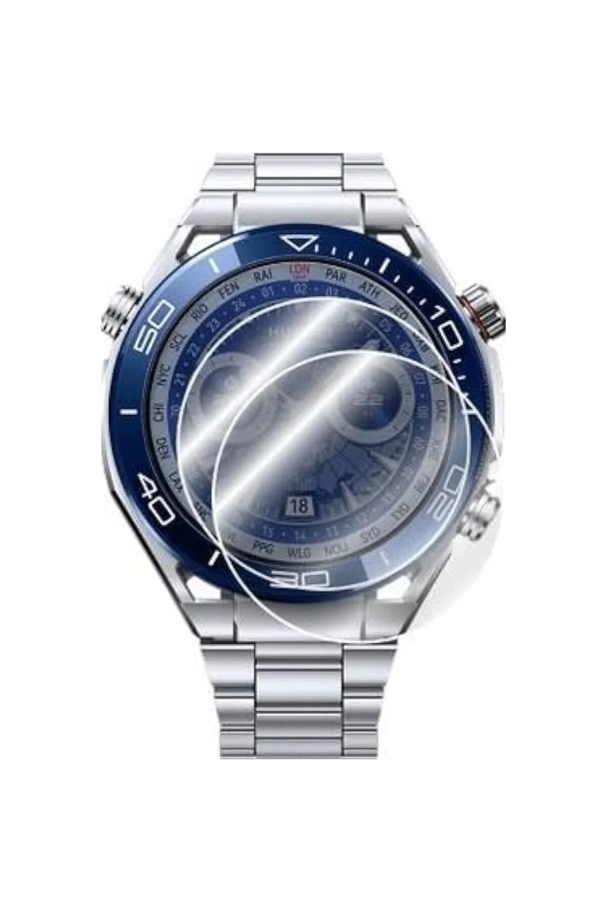 Huawei Watch Ultimate Polymer Nano Ekran Koruyucu - Şeffaf
