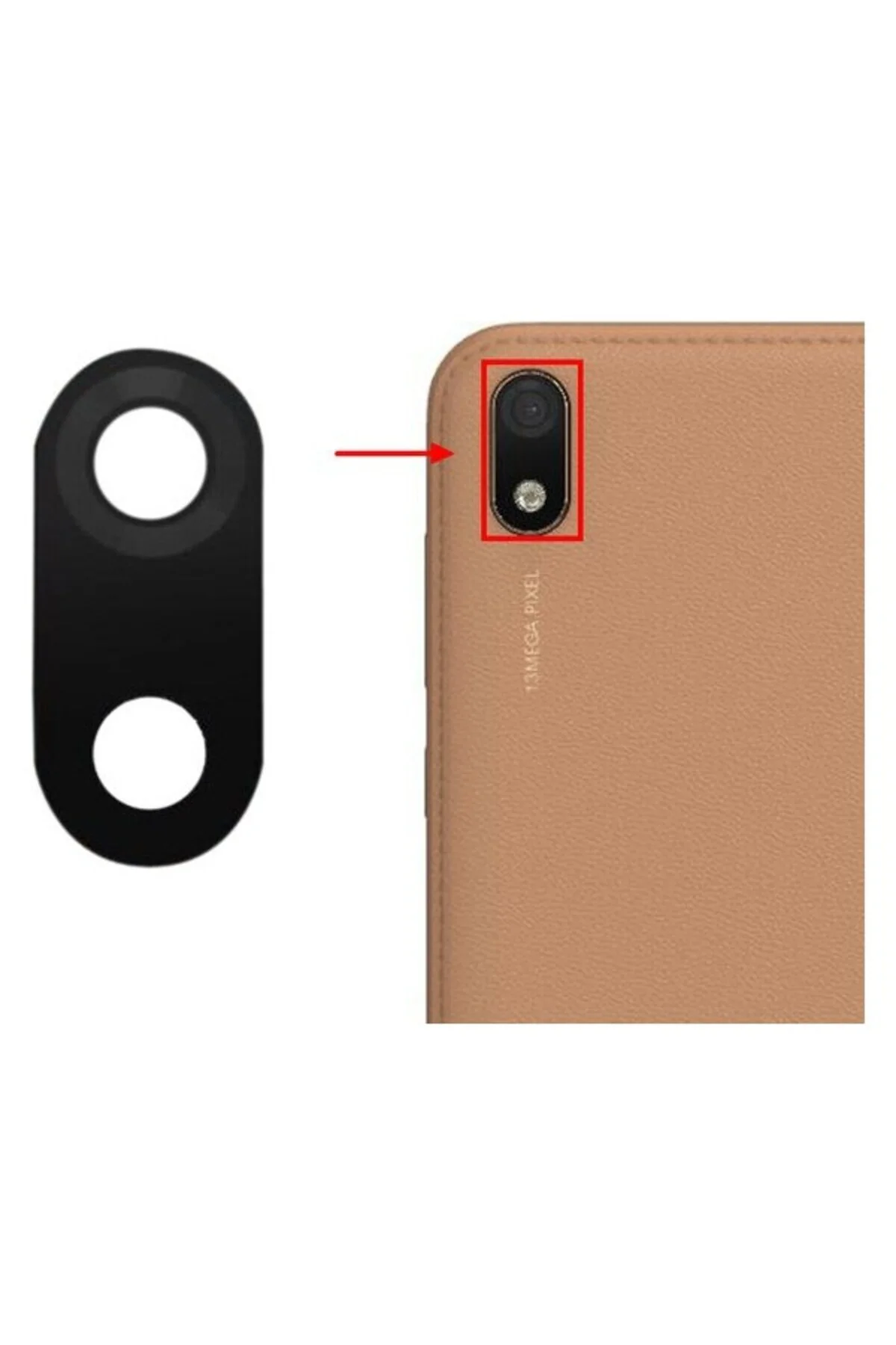 Huawei Y5 2019 Arka Kamera Camı Lens Yapışkanlı