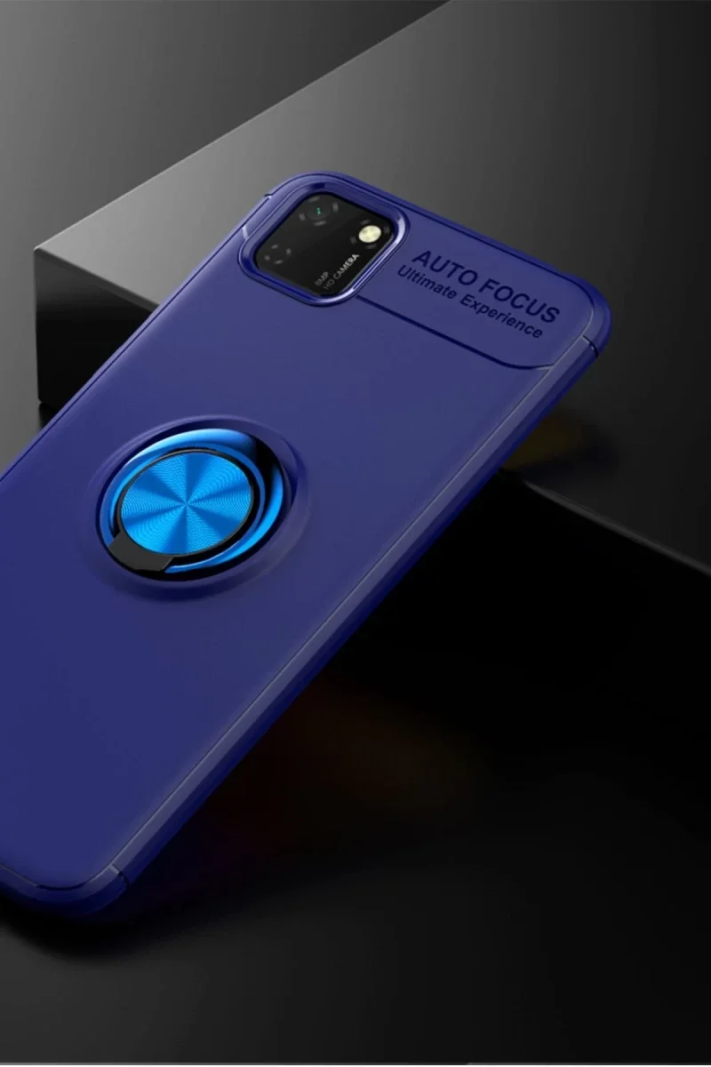 Huawei Y5P Kılıf Range Yüzüklü Silikon - Mavi Huawei Y5P Kılıf Range Yüzüklü Silikon - Mavi