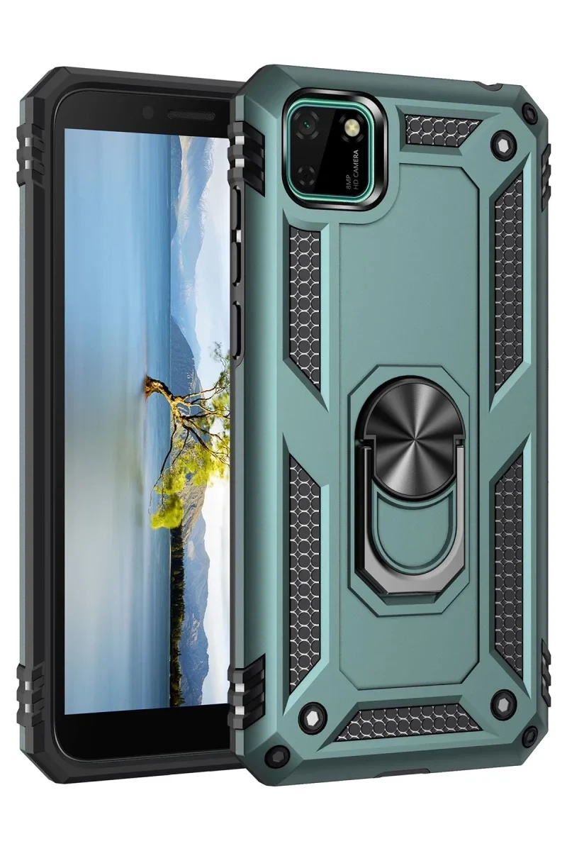 Huawei Y5P Kılıf Sofya Yüzüklü Silikon Kapak - Yeşil Fiyatı, Yorumları ve Özellikleri