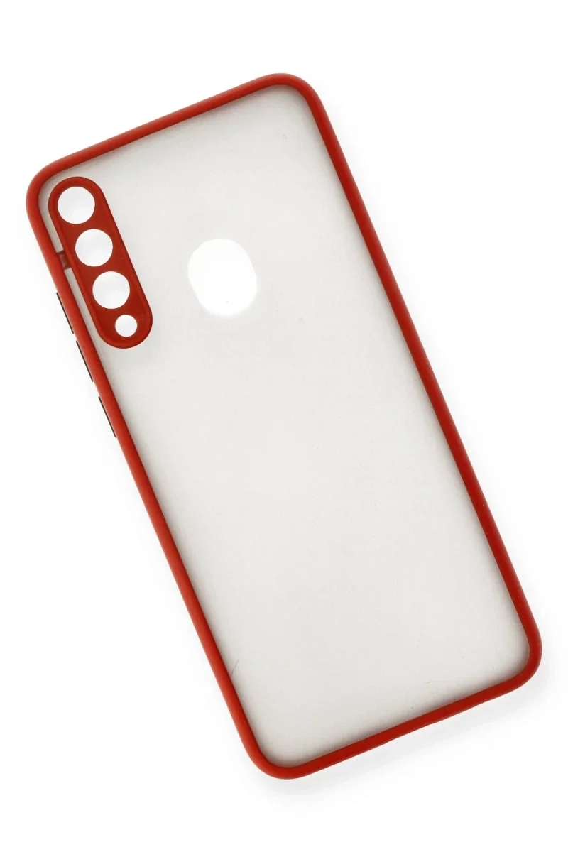 Huawei Y6P Kılıf Montreal Silikon Kapak - Kırmızı