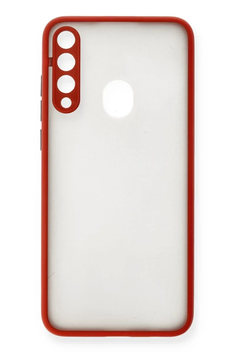 Huawei Y6P Kılıf Montreal Silikon Kapak - Kırmızı