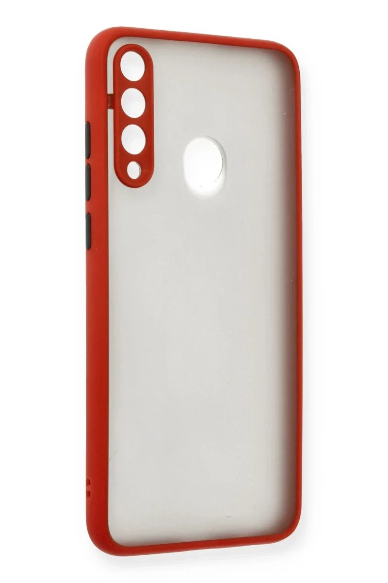 Huawei Y6P Kılıf Montreal Silikon Kapak - Kırmızı