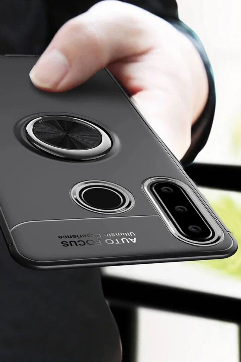 Huawei Y6P Kılıf Range Yüzüklü Silikon - Mavi Huawei Y6P Kılıf Range Yüzüklü Silikon - Mavi