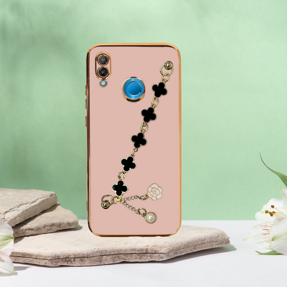 HUAWEİ Y7 2019  ELÇEK ŞANZELİZE KILIF ROSE GOLD
